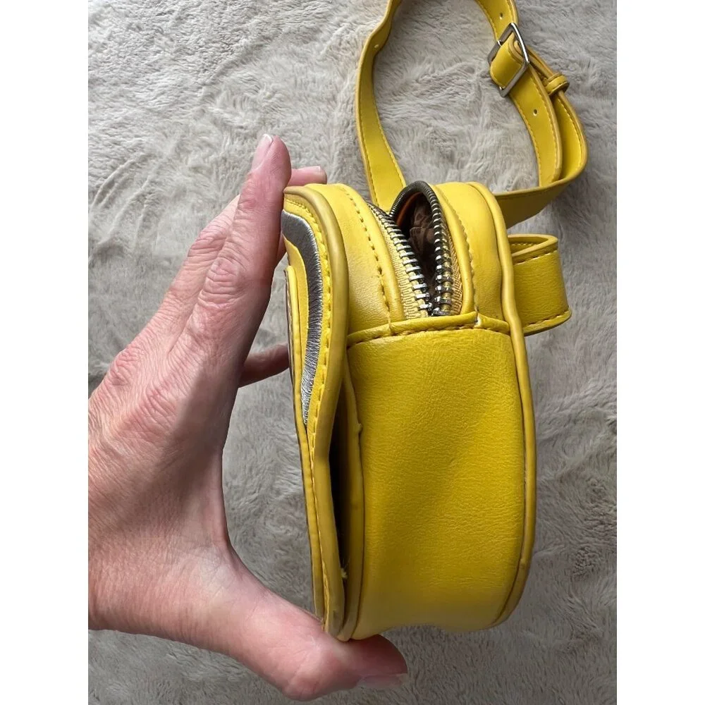 Disney Pixar Wall-E Loungefly Belt Bag Yellow Faux Leather Adjustable Strap